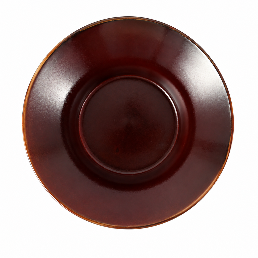 DXC Red-Brown Low-Foot Noodle Bowl — white-background product view 1; AI-assisted image
