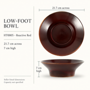 DXC Red-Brown Low-Foot Noodle Bowl — dimensions, composition or care information 4; AI-assisted image