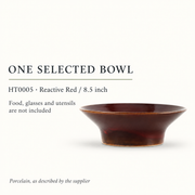 DXC Red-Brown Low-Foot Noodle Bowl — dimensions, composition or care information 6; AI-assisted image