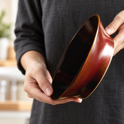 DXC Red-Brown Low-Foot Noodle Bowl — styled use illustration; props and additional pieces excluded 9; AI-assisted image