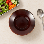 DXC Red-Brown Low-Foot Noodle Bowl — styled use illustration; props and additional pieces excluded 11; AI-assisted image