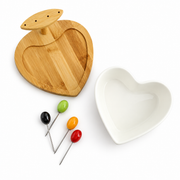 GreatFamily Heart Bowl with Bamboo Stand — white-background product view 2; AI-assisted image