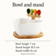 GreatFamily Heart Bowl with Bamboo Stand — dimensions, composition or care information 4; AI-assisted image