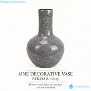 Shengjiang Charcoal Crackle Vase — dimensions, composition or care information 6; AI-assisted image