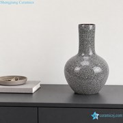 Shengjiang Charcoal Crackle Vase — styled use illustration; props and additional pieces excluded 8; AI-assisted image