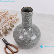 Shengjiang Charcoal Crackle Vase — styled use illustration; props and additional pieces excluded 9; AI-assisted image
