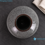 Shengjiang Charcoal Crackle Vase — styled use illustration; props and additional pieces excluded 10; AI-assisted image