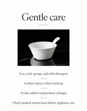 SONGFA White Dinnerware Set — 28 Pieces — dimensions, composition or care information 6; AI-assisted image