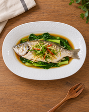 SONGFA White Dinnerware Set — 28 Pieces — styled use illustration; props and additional pieces excluded 9; AI-assisted image