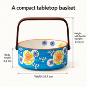 SONGFA Starry Floral Basket — dimensions, composition or care information 4; AI-assisted image