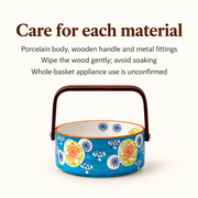 SONGFA Starry Floral Basket — dimensions, composition or care information 6; AI-assisted image