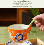 SONGFA Orange Breakfast Set — Three Pieces — dimensions, composition or care information 5; AI-assisted image