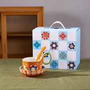 SONGFA Orange Breakfast Set — Three Pieces — styled use illustration; props and additional pieces excluded 12; AI-assisted image
