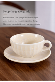 SONGFA Oatmeal Fluted Cup & Saucer — dimensions, composition or care information 6; AI-assisted image