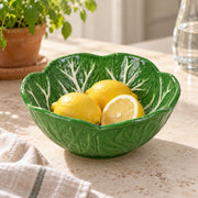 AI-assisted illustration of Verdant Leaf Bowl — Emerald Green, kitchen lemons setting; food and styling props are not included.