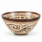 AI-assisted illustration of Bamboo Scroll Rice Bowl — Ivory & Umber, catalog profile view.