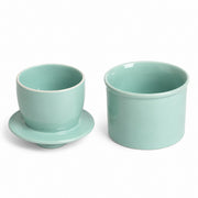 AI-assisted illustration of Mint French Butter Keeper, catalog open view.