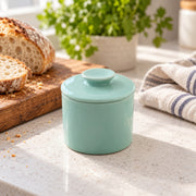 AI-assisted illustration of Mint French Butter Keeper, kitchen counter setting; food and styling props are not included.