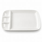AI-assisted illustration of Ivory Four-Compartment Plate, catalog main view.