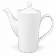 AI-assisted illustration of Ivory Lidded Coffee Pot, white hero view.