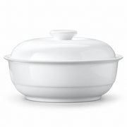 AI-assisted concept image of sweet white lidded tureen: overall product view.